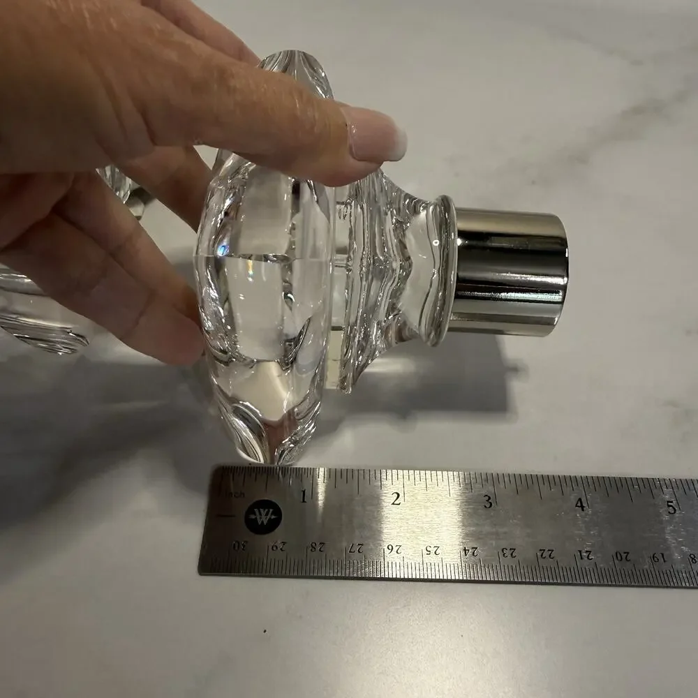 Pottery Barn Glass Square Rod Finial S/2 1.25